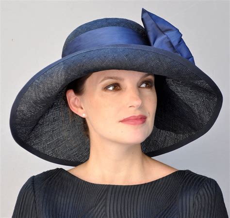 navy hat for wedding.